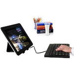 Sleek Club - Tablet PC Sleeve Bag Case Stand For Tablet Under 10in w/ USB Mini Keyboard Two Layer Pockets