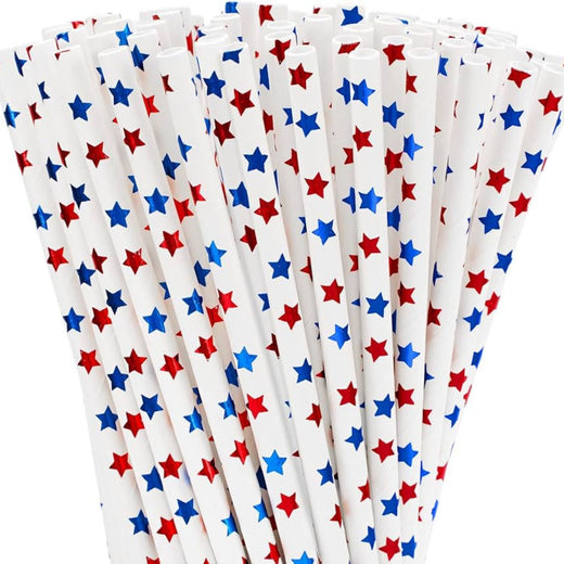 Chef Craft Eco Patriotic Paper Straws | 25 Pcs