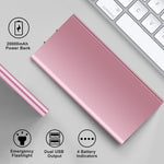 Sleek Club - 20000mAh Power Bank Ultra-thin External Battery Pack Phone Charger Dual USB Ports