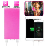 Sleek Club - 20000mAh Power Bank Ultra-thin External Battery Pack Phone Charger Dual USB Ports