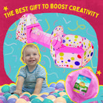 Playz 3pc Kids Play Tent Crawl Tunnel and Ball Pit Pop Up Playhouse Tent