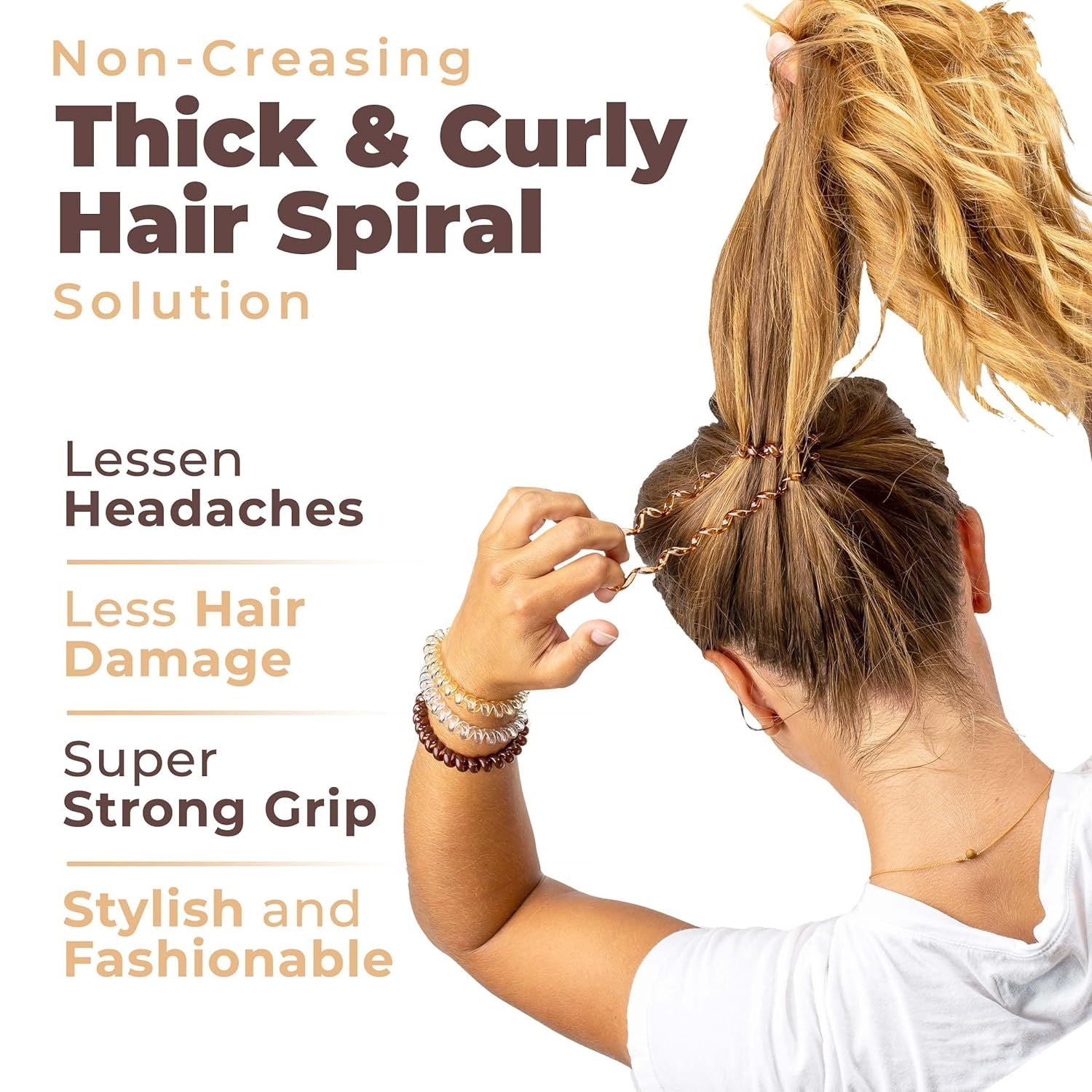 Basic Concepts Spiral Hair Ties |10Pcs