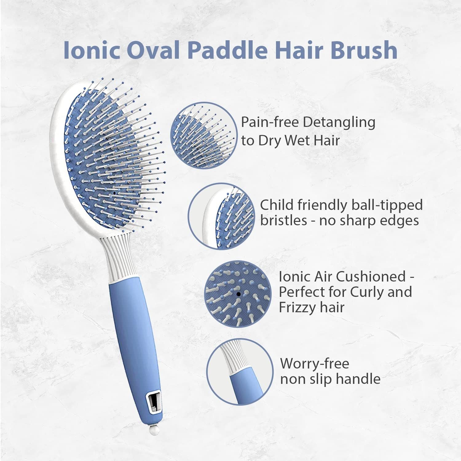 Osensia Hair Brush for Thick Hair with Ionic Minerals