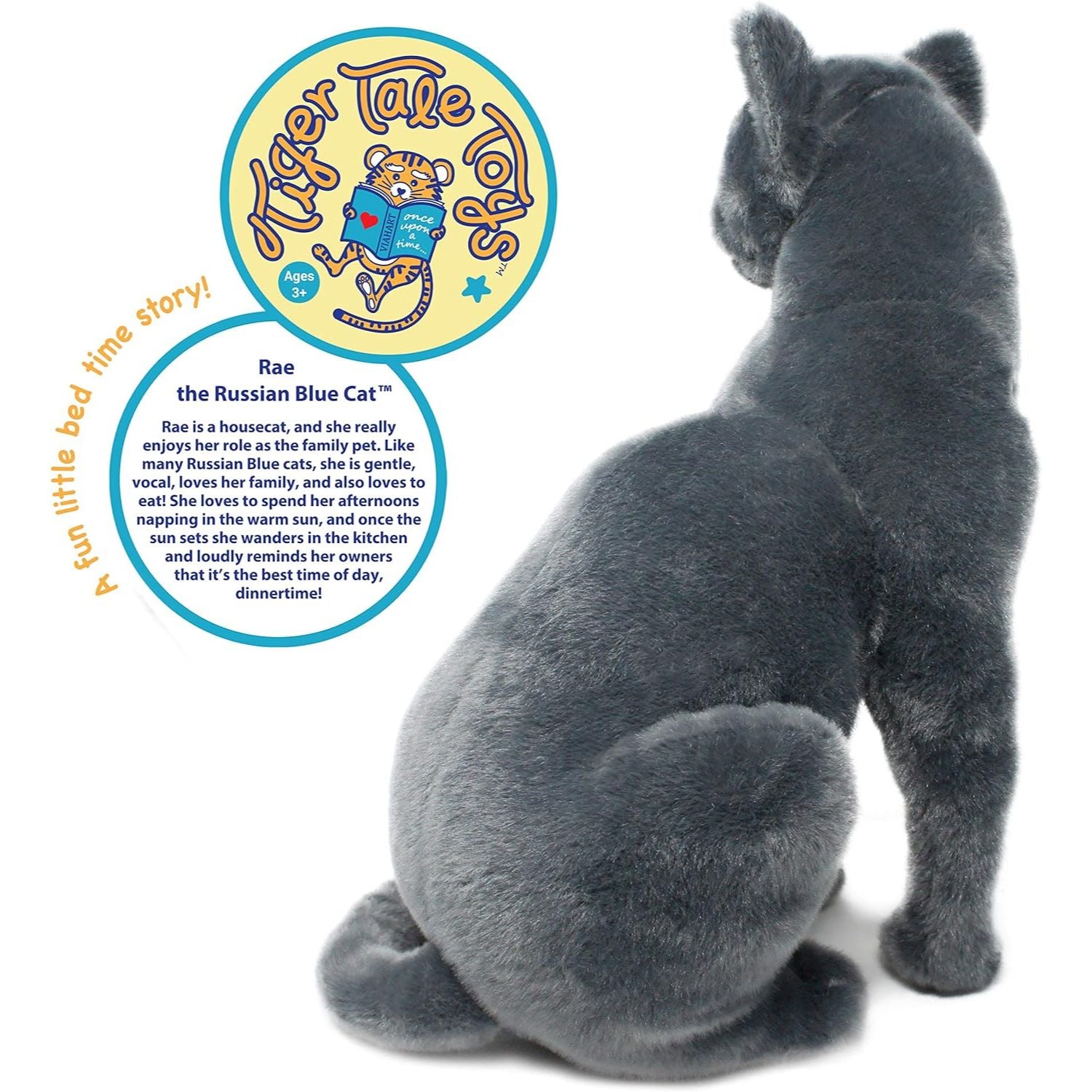 Viahart Rae The Russian Blue Cat |12 Inch Stuffed Animal Plush