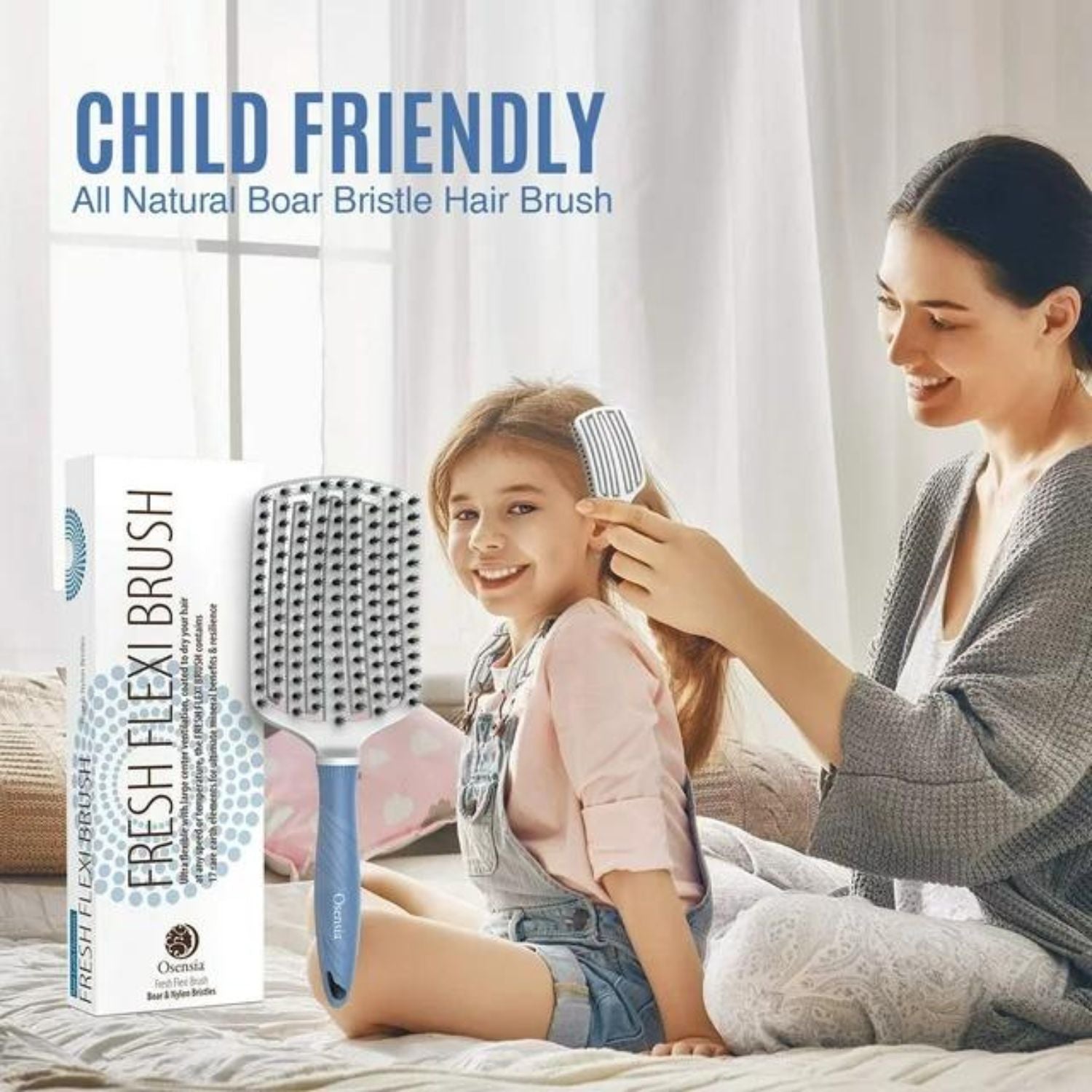 Osensia Detangling Brush with Nylon and Boar Bristles