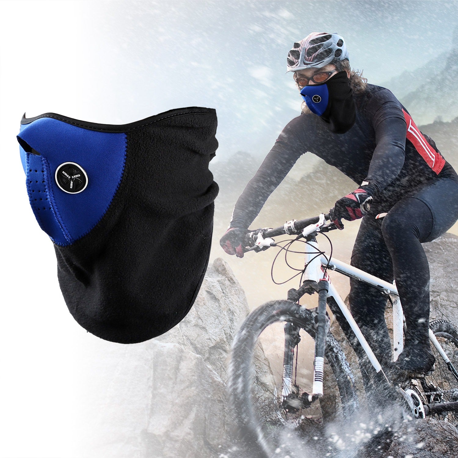 Sleek Club - Half Face Mask Breathable Windproof Dustproof Neck Warmer for Bike Motorcycle Racing
