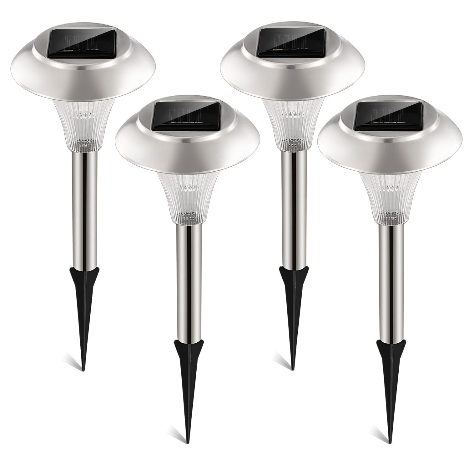 Sleek Club - Plastic Solar Lawn Light - 4pc