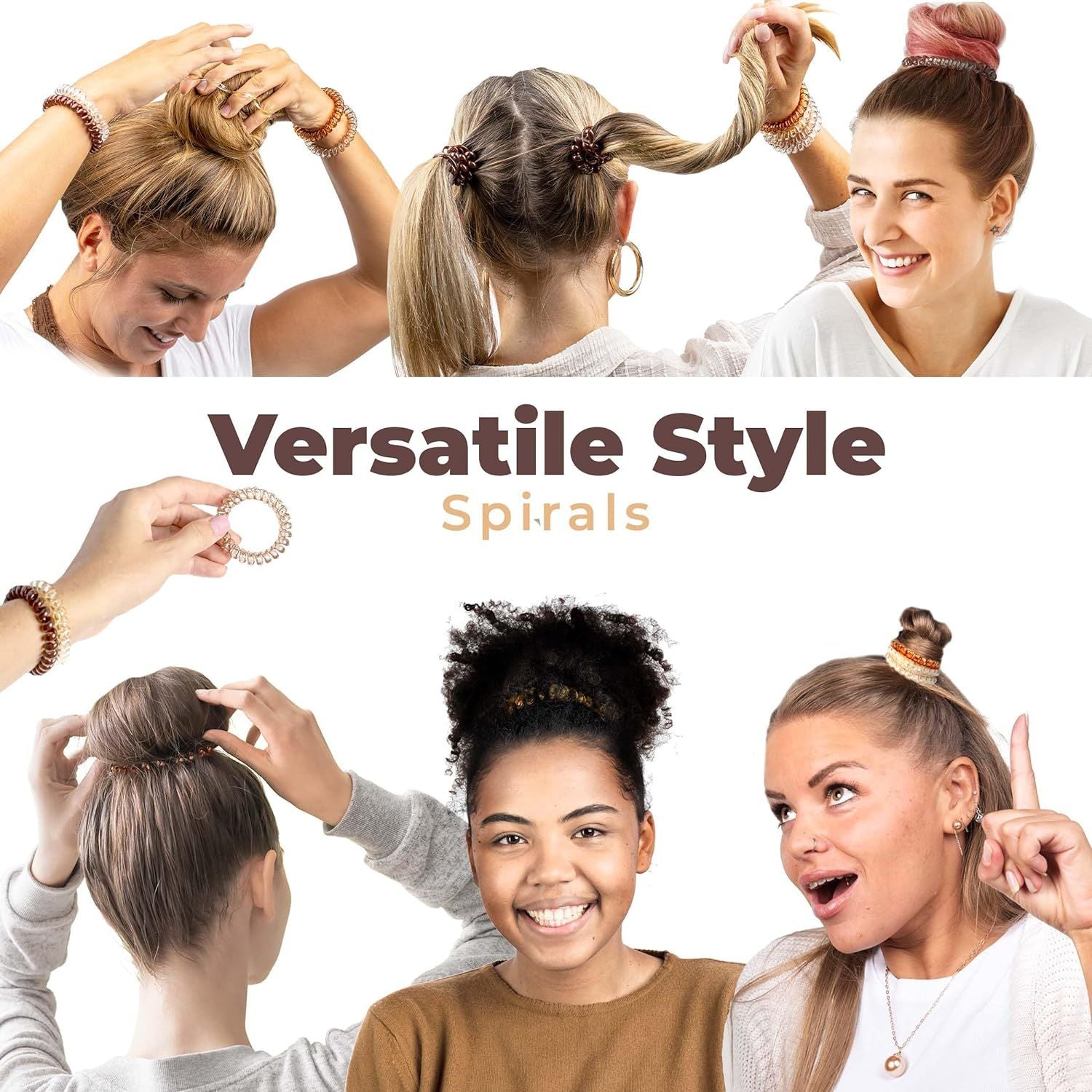 Basic Concepts Spiral Hair Ties |10Pcs
