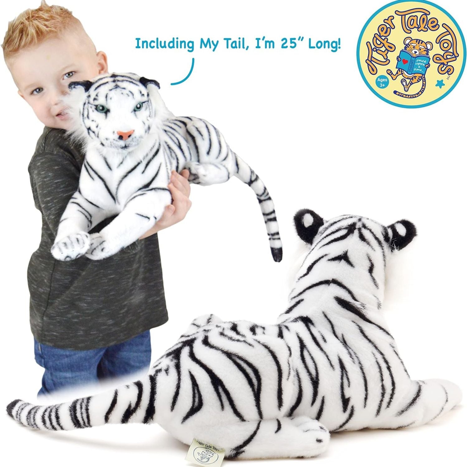 Viahart Saphed The White Tiger | 17 Inch Stuffed Animal Plush