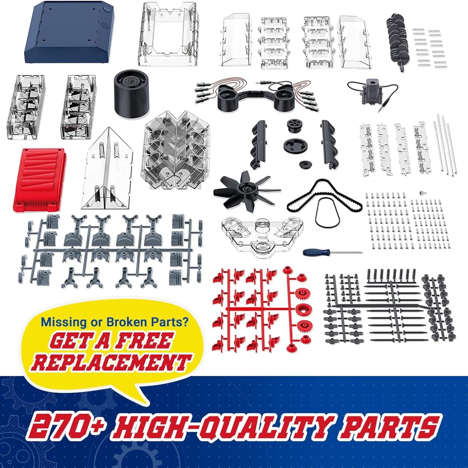 Playz V8 Combustion Engine Model Building Kit