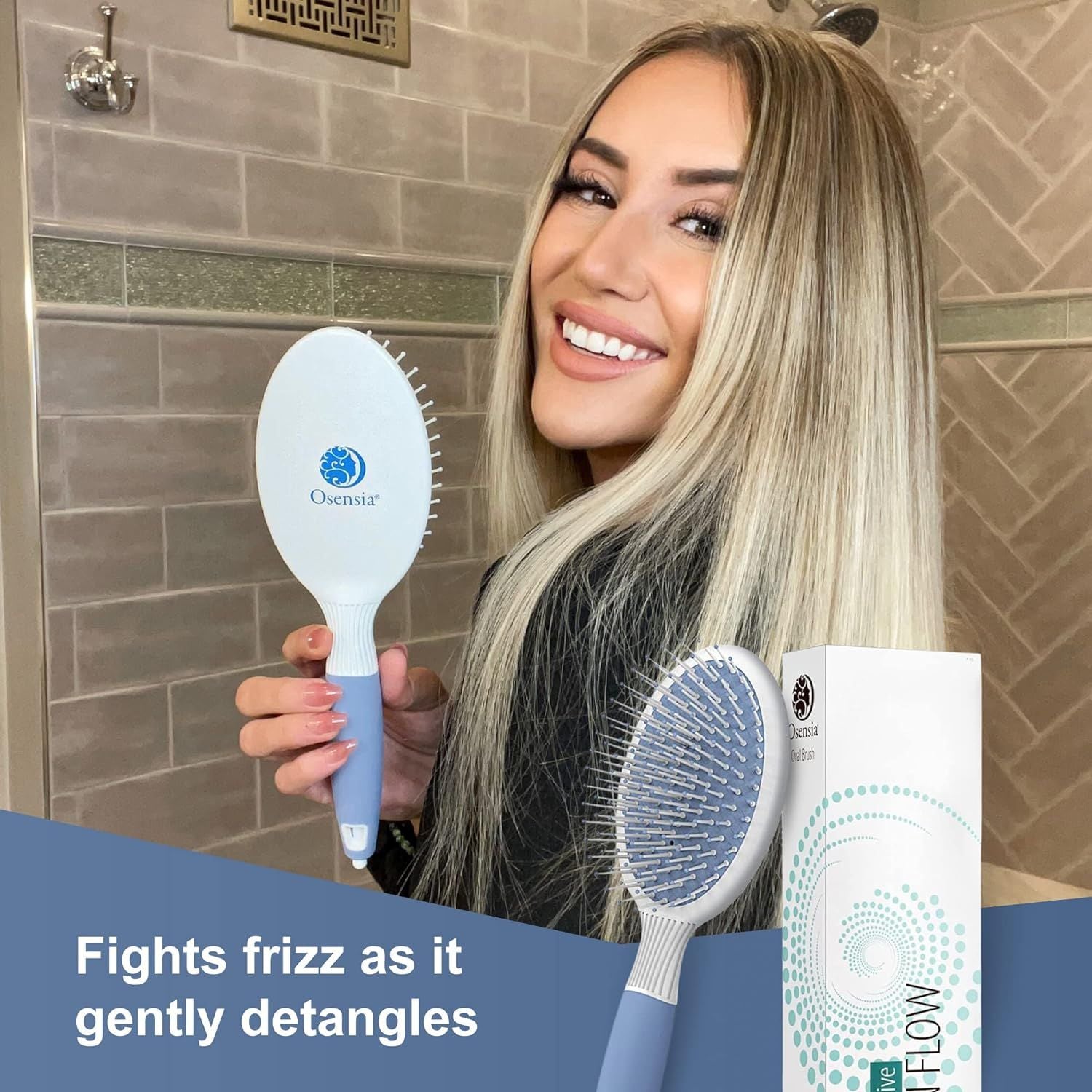 Osensia Hair Brush for Thick Hair with Ionic Minerals