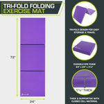 ProsourceFit Tri-Fold Folding Exercise Mat