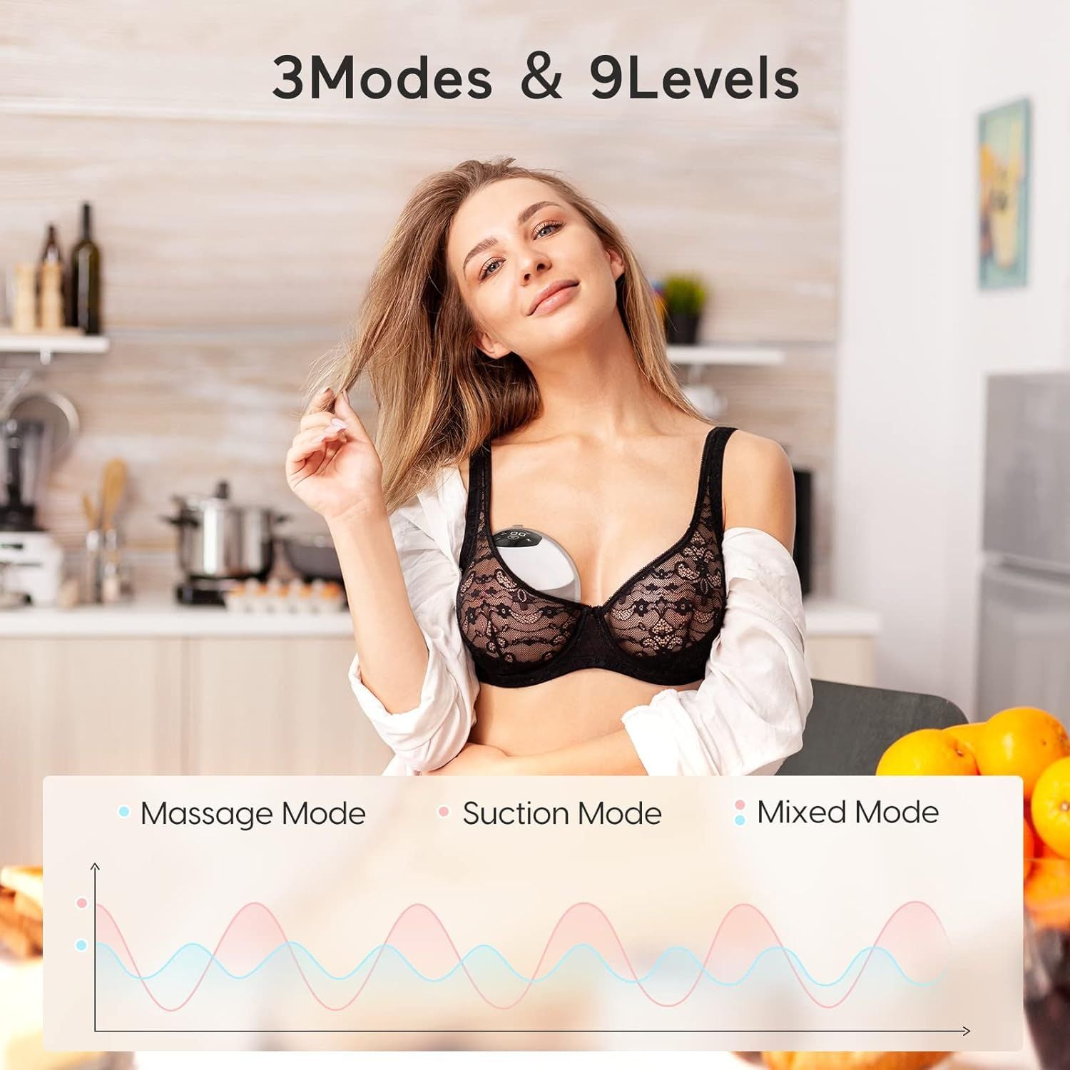 Momcozy M1 Breast Pump - 12-in-1 Hands-Free Single Breast Pump | 27mm