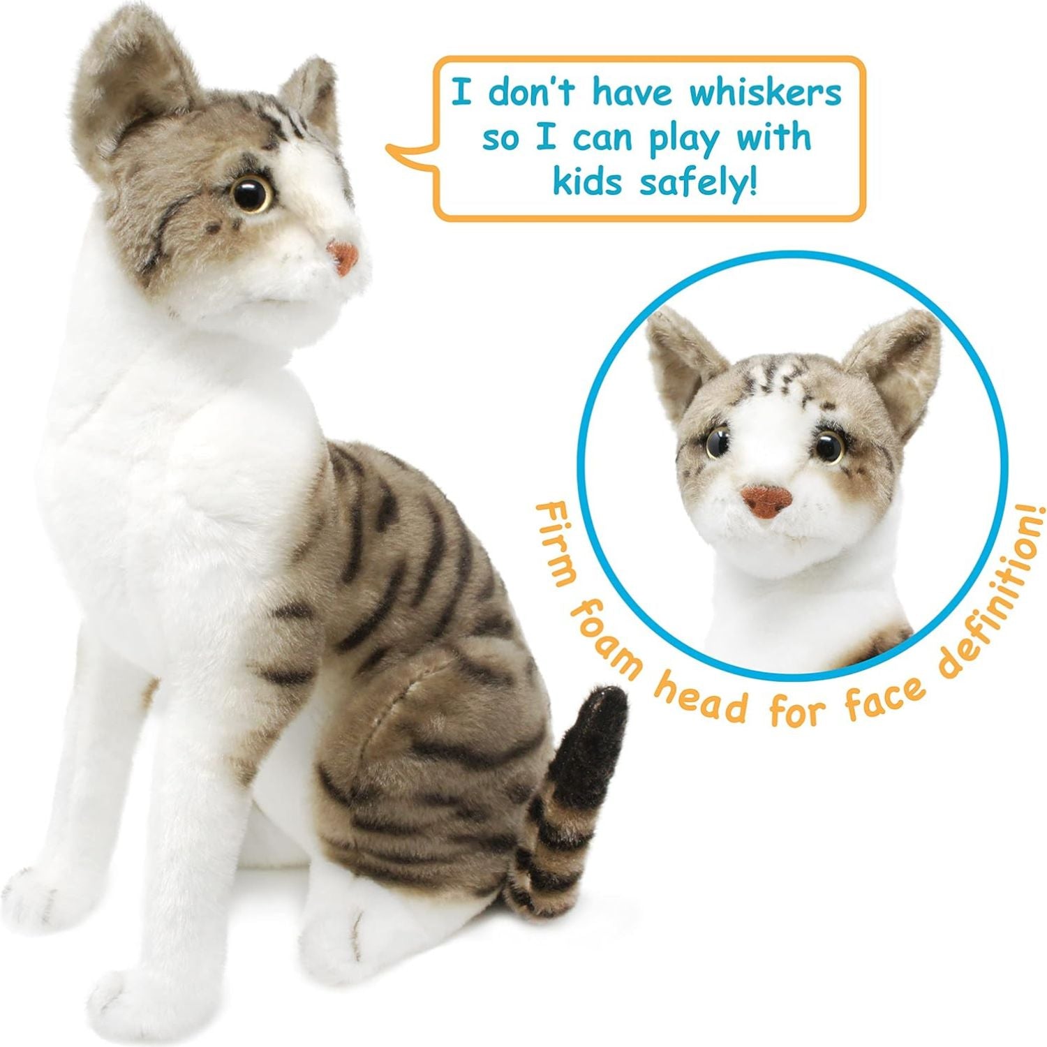 Viahart Amy The American Shorthair Cat |14 Inch Stuffed Animal Plush