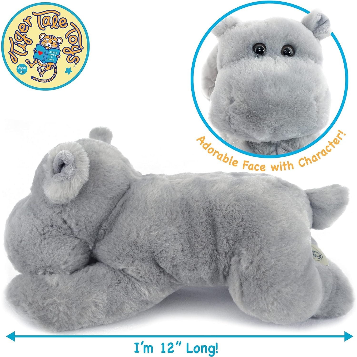 Viahart Huck The Hippo |12 Inch Stuffed Animal Plush
