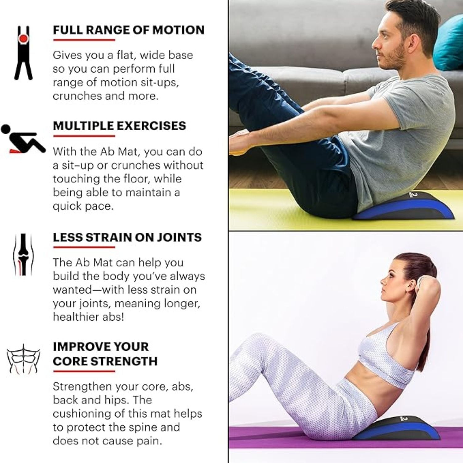 DMoose Ab Mat for Core Stability & Strengthening Workouts