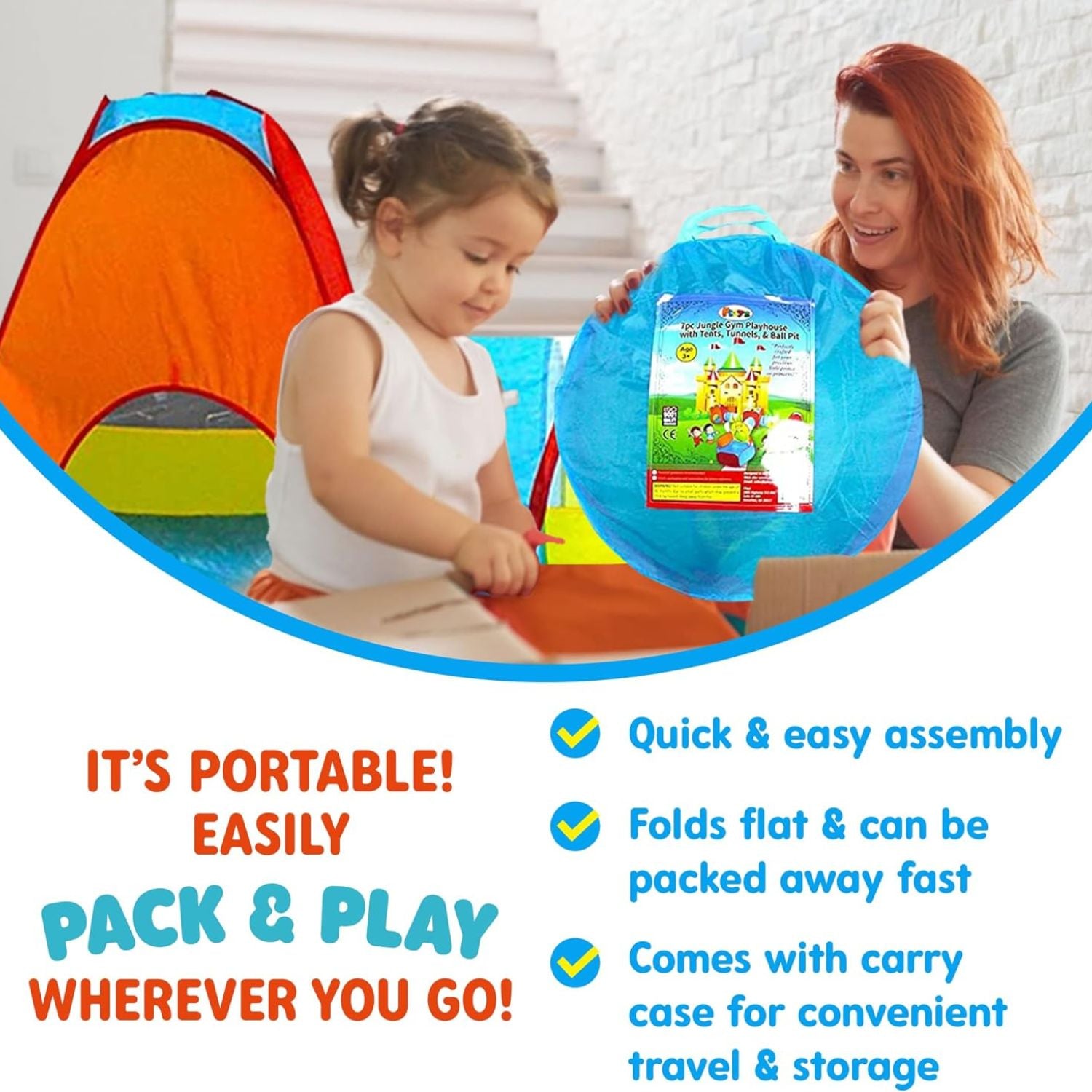 Playz 7pc Ball Pit, Play Tent and Tunnels