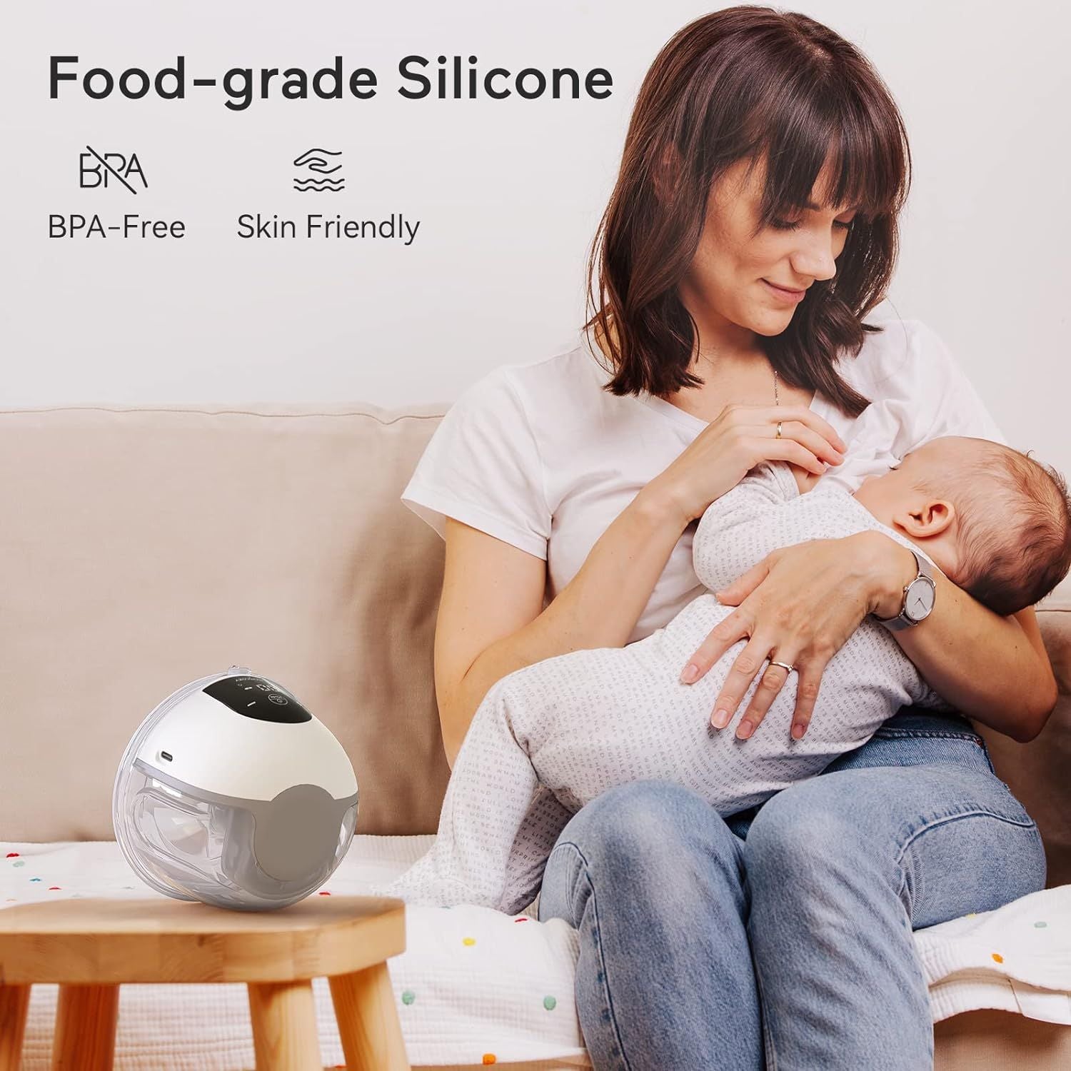 Momcozy M1 Breast Pump - 12-in-1 Hands-Free Single Breast Pump | 27mm