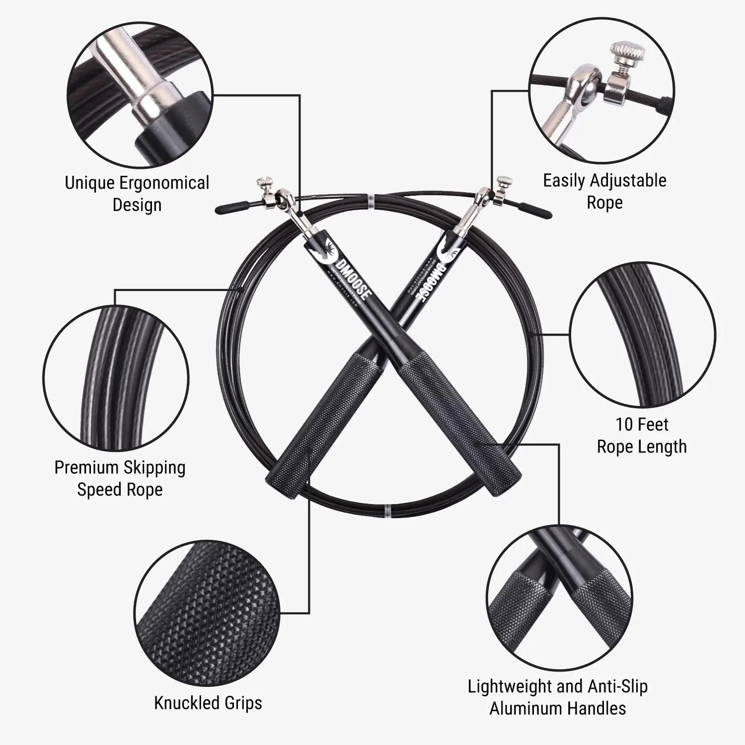 DMoose Jump Rope - Cardio Jumping Rope