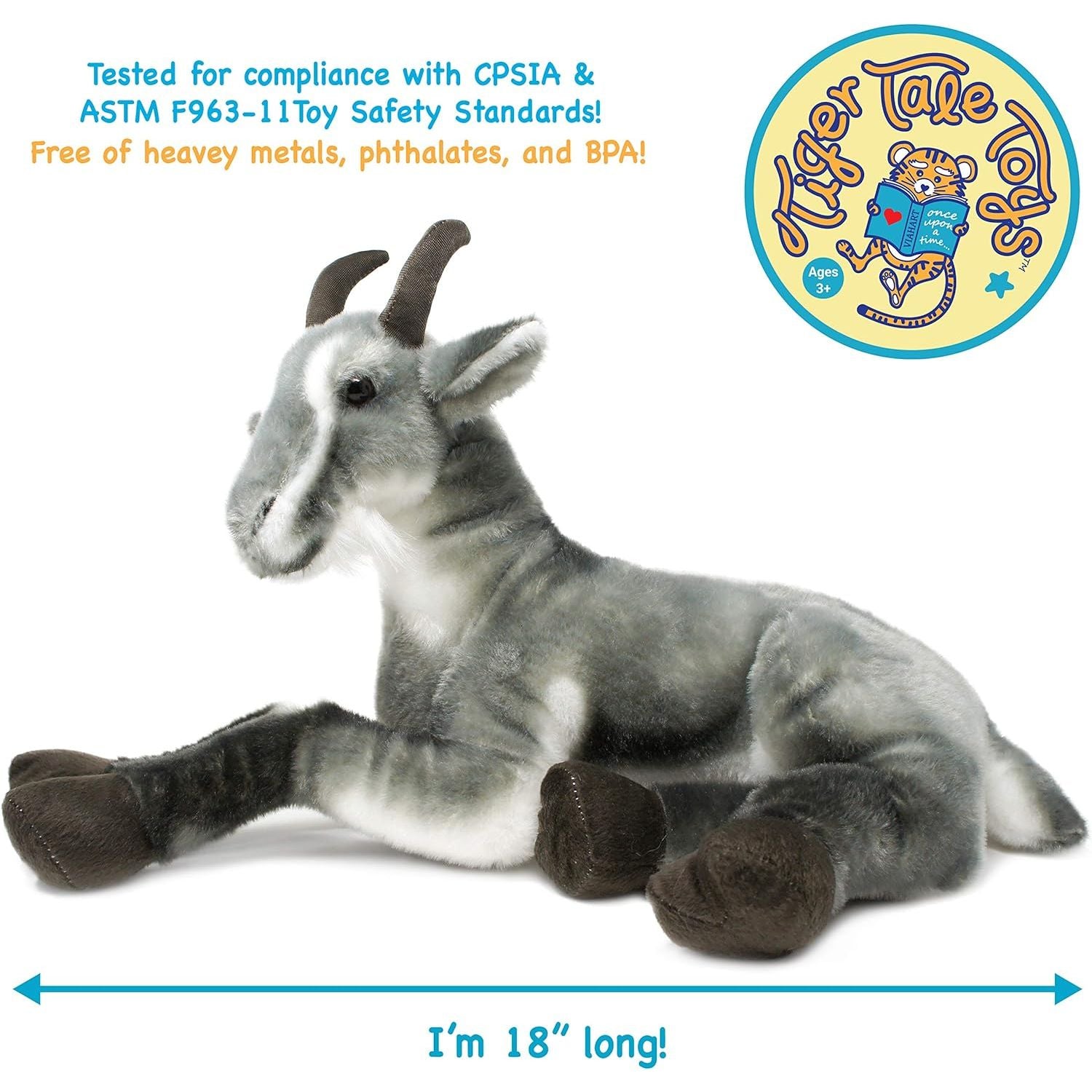 Viahart Patrick the Pygmy Goat |18 Inch Stuffed Animal Plush