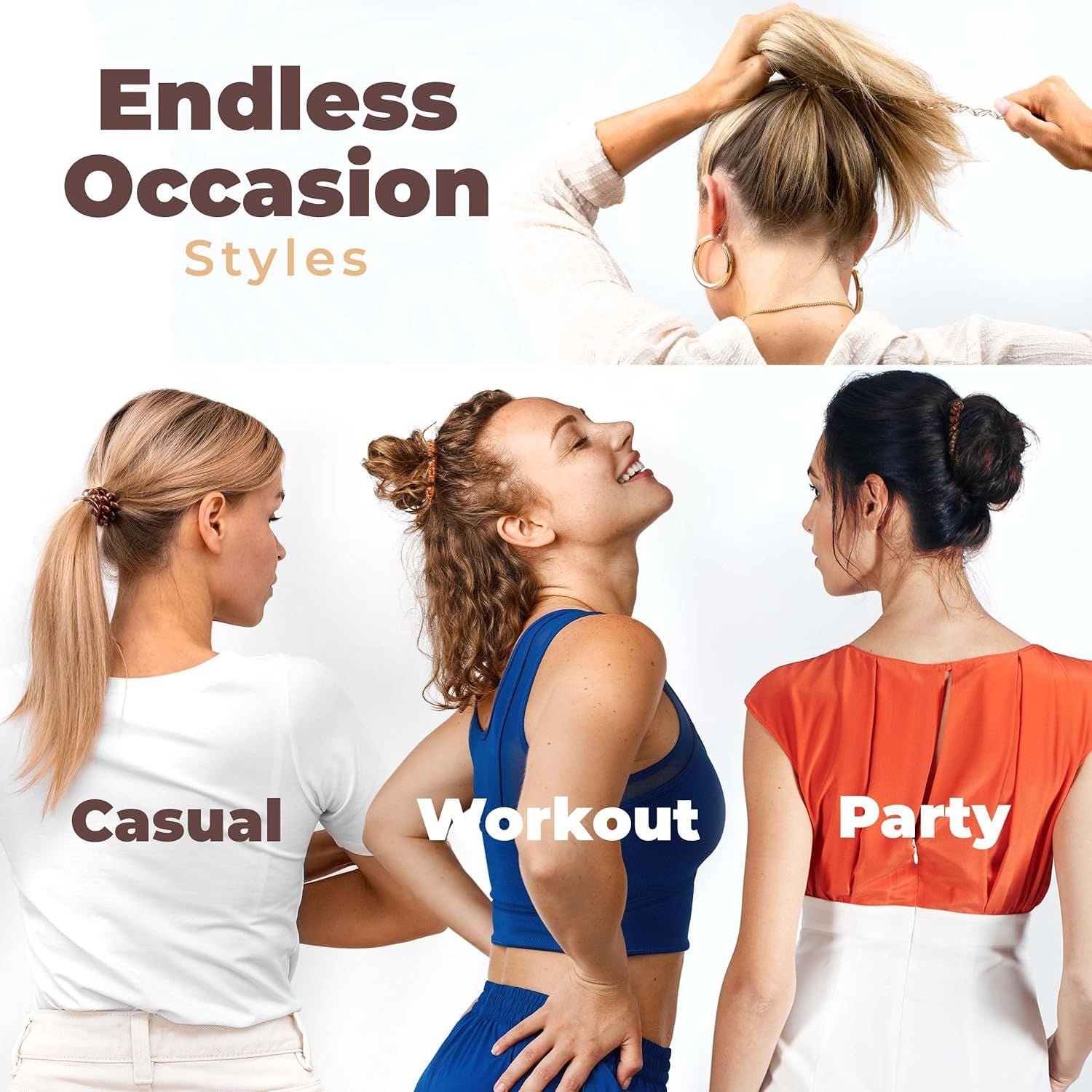 Basic Concepts Spiral Hair Ties |10Pcs