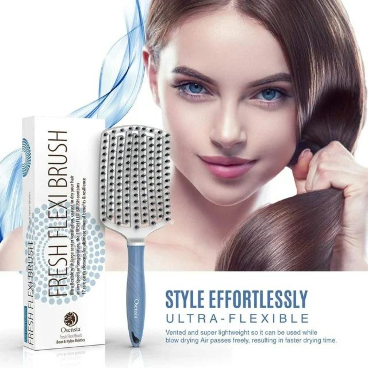 Osensia Detangling Brush with Nylon and Boar Bristles