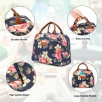 Lokass Lunch Bag Insulated Water-Resistant Thermal Bag | Peony Blue