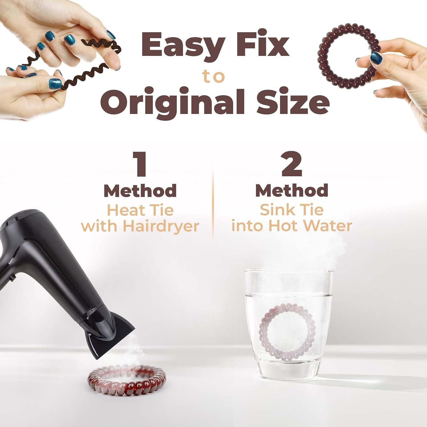 Basic Concepts Spiral Hair Ties |10Pcs