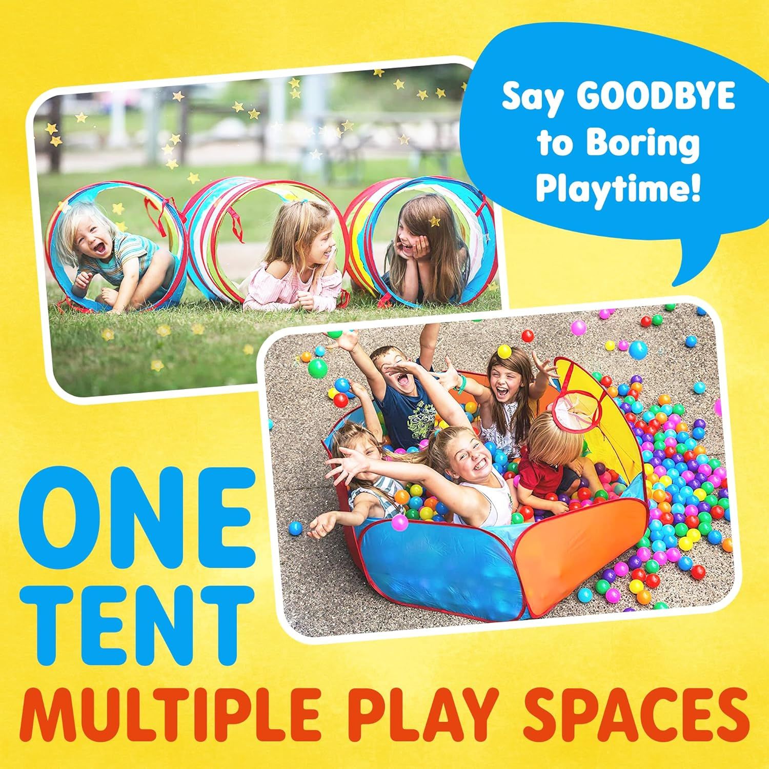 Playz 7pc Ball Pit, Play Tent and Tunnels