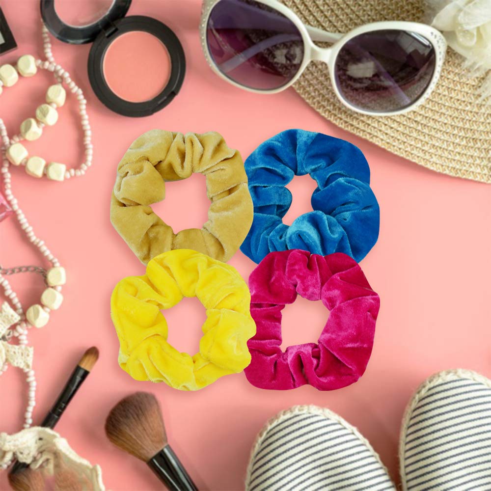 Basic Concepts Velvet Scrunchies for Hair | 6Pcs