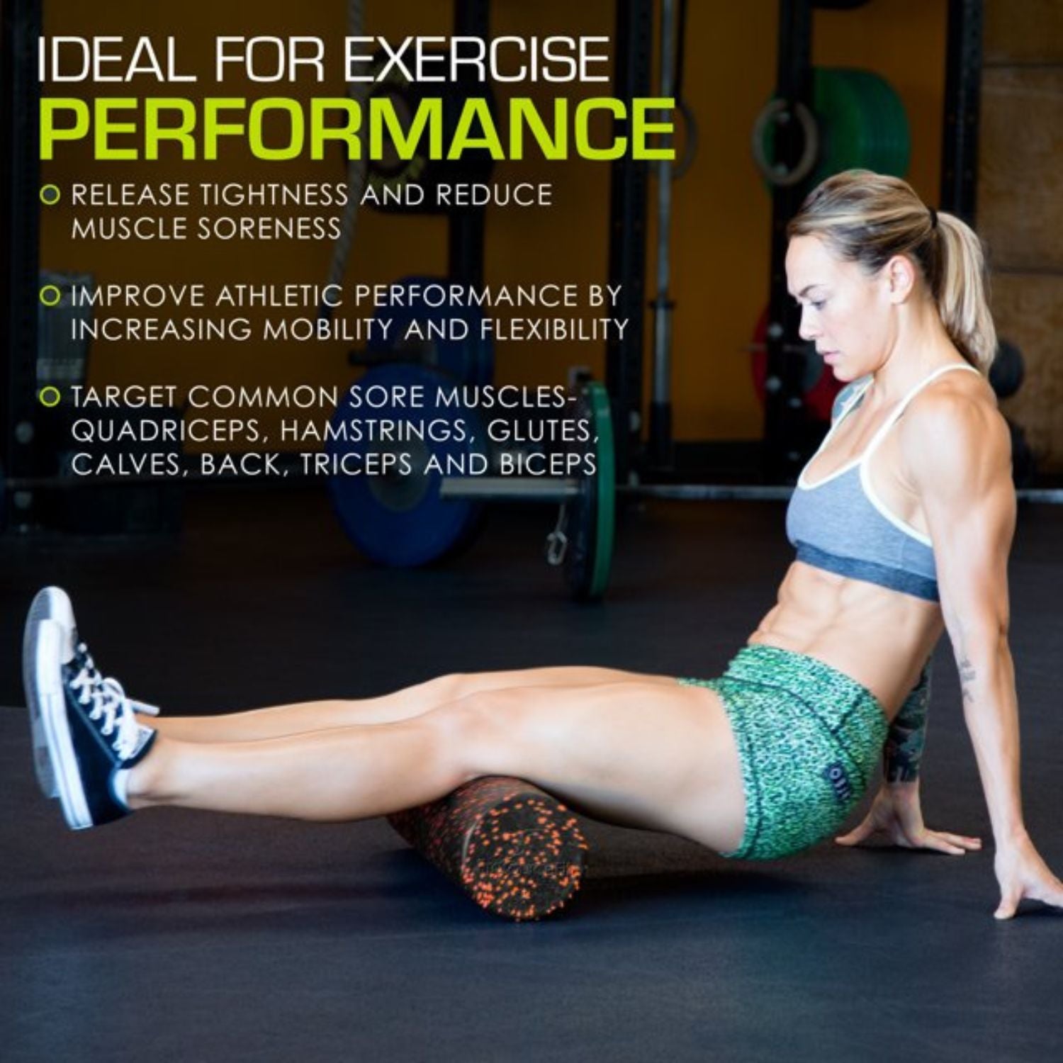 ProsourceFit High Density Speckled Foam Roller (18x6-in)