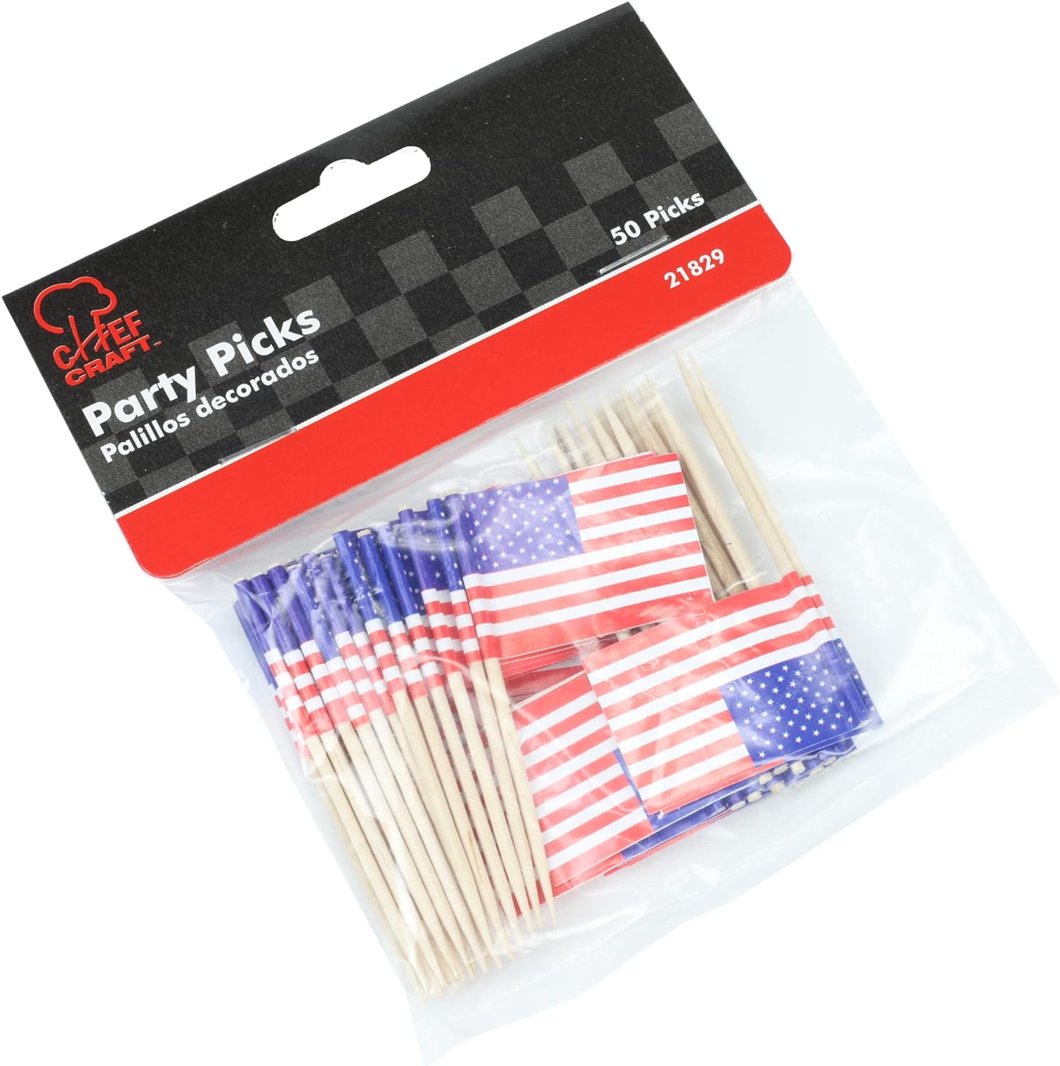Chef Craft Select USA Flag Toothpicks | 50 Pcs