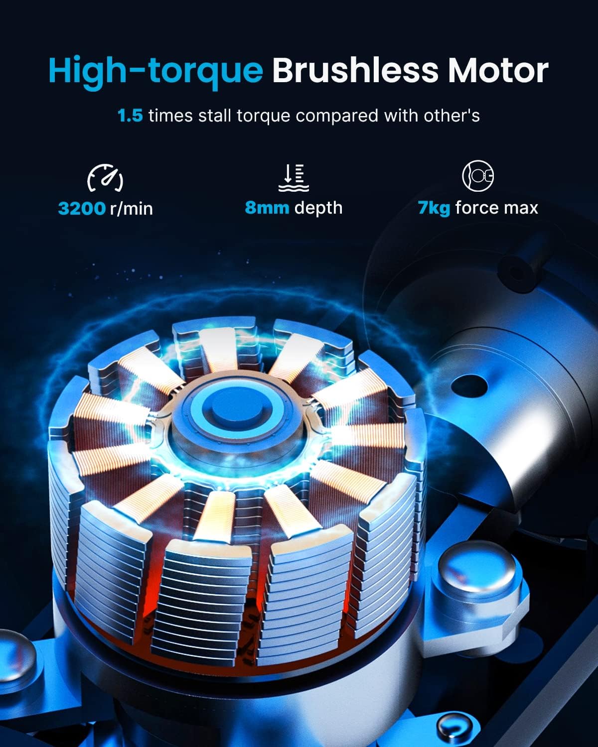 RENPHO Upgrade Mini Massage Gun ( Blue)