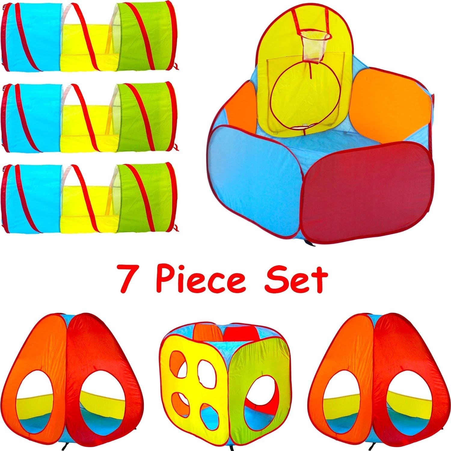 Playz 7pc Ball Pit, Play Tent and Tunnels
