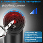 Sleek Club - Percussion Massage Gun Rechargeable Deep Tissue Vibration Cordless Massager w/ 4 Interchangeable Heads 6 Intensity