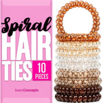 Basic Concepts Spiral Hair Ties |10Pcs