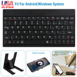 Sleek Club - 80 Keys Wired Keyboard Mini USB Connector Keyboard Portable Durable Keyboard w/ Carry Bag Tablet Stand for Android Window Tablet