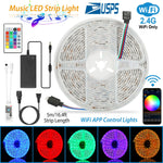 Sleek Club - LED Strip Lights, Waterproof 16.4FT 300 LEDs SMD5050 RGB Color Changing WiFi Smart LED Light Strip Work with Alexa Google Assistant Sync with Music AP