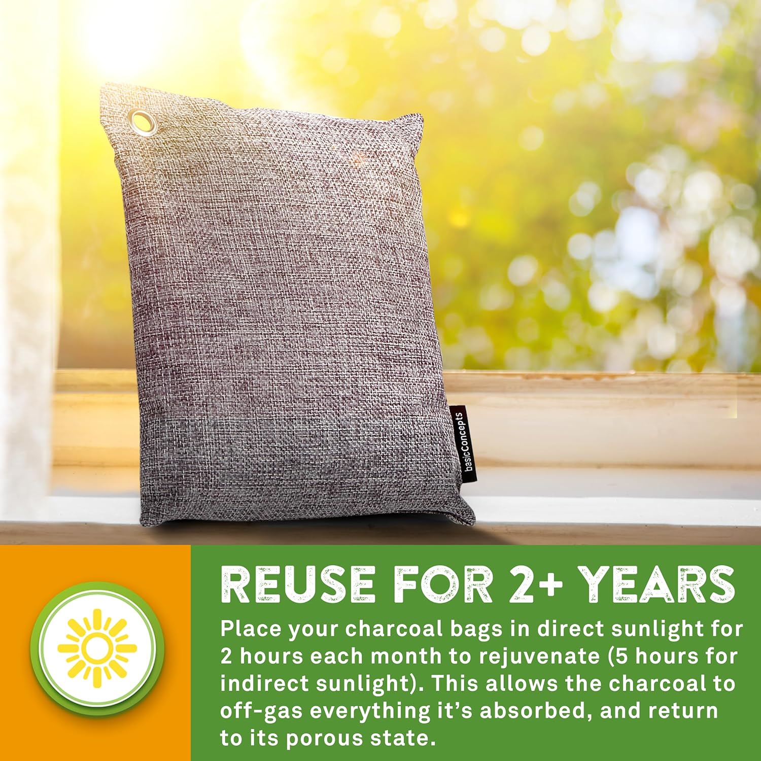 Nature Fresh Bamboo Charcoal Air Purifying Bags (4 Pack)