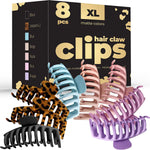 Hair Claw Clips Big Claw Clips (8 Pack)