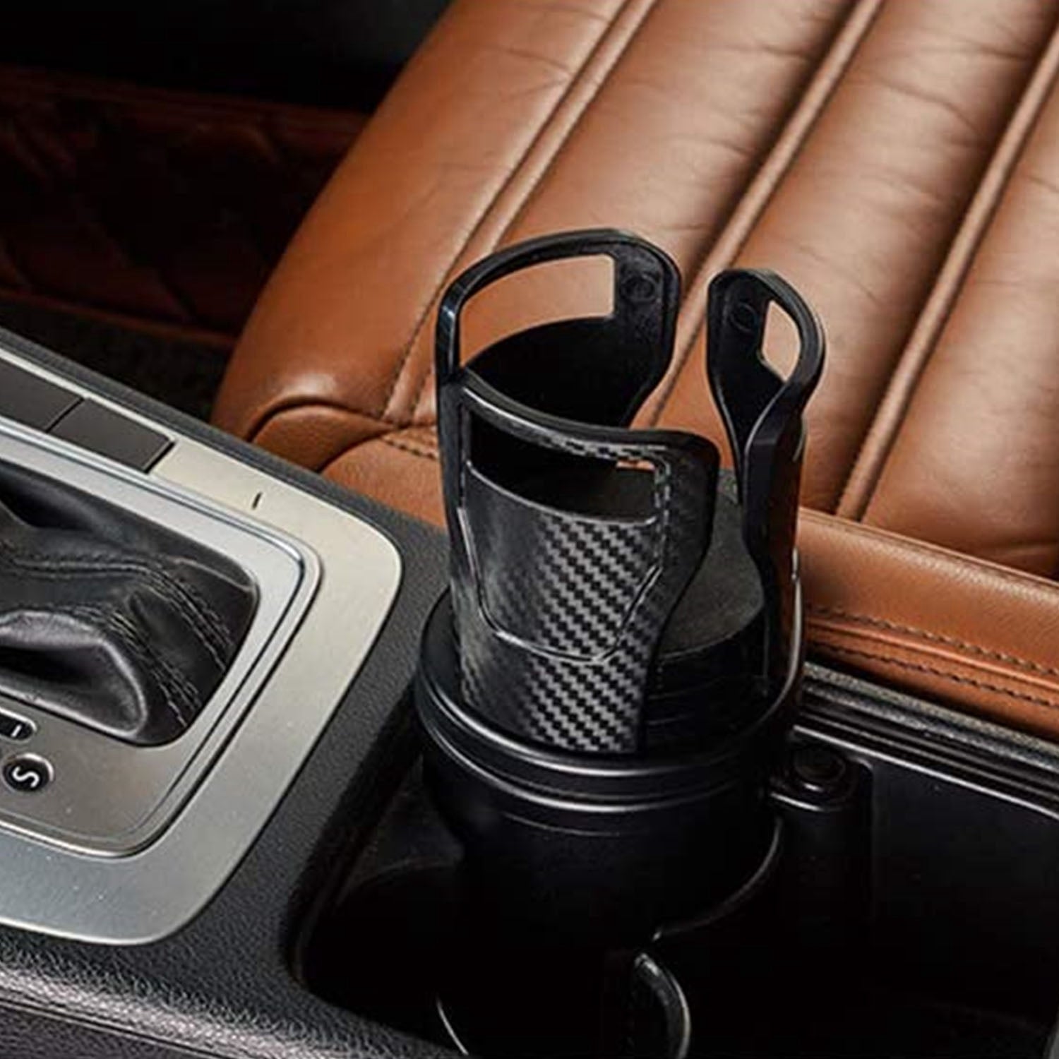 Sleek Club - 2 In 1 Car Cup Holder Extender Adapter 360° Rotating Dual Cup Mount Organizer Holder For Most 20 oz Up To 5.9" Coffee Drinking Bottles