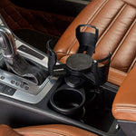 Sleek Club - 2 In 1 Car Cup Holder Extender Adapter 360° Rotating Dual Cup Mount Organizer Holder For Most 20 oz Up To 5.9" Coffee Drinking Bottles