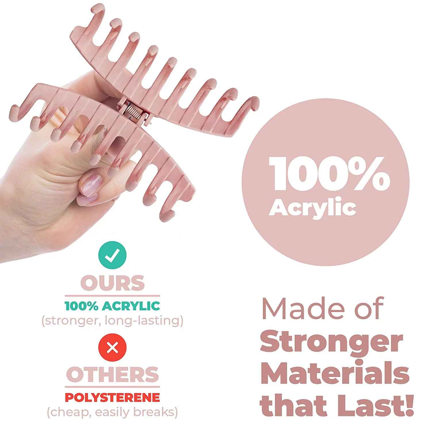 Hair Claw Clips Big Claw Clips (8 Pack)