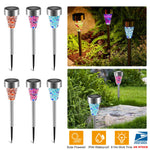 Sleek Club - 6Packs Solar Garden Lights Outdoor Solar Pathway Lights IP44 Water-resistant Landscape Lights 8Hrs Lawn Lamps for Yard Driveway Walkway