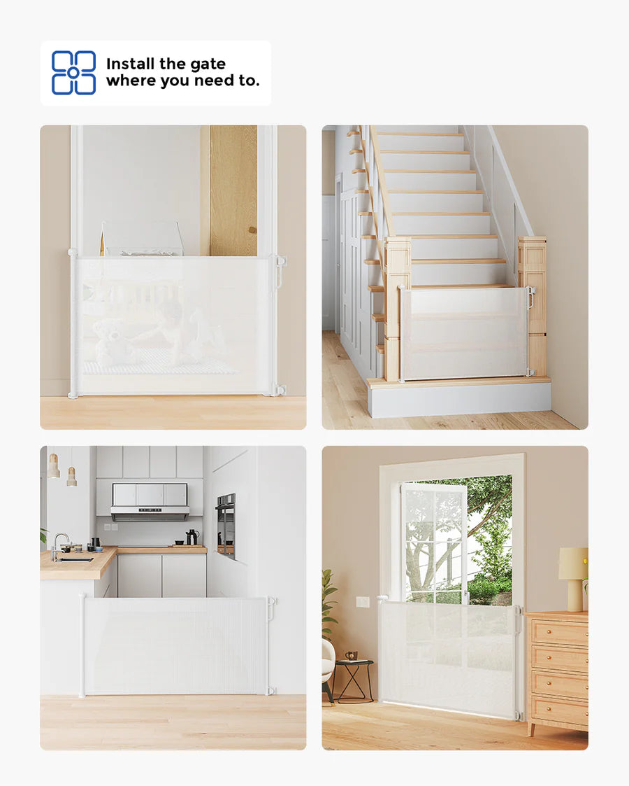 MomCozy Retractable Baby Gate