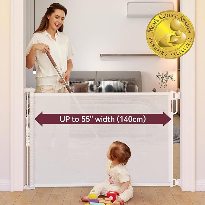 MomCozy Retractable Baby Gate