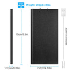 Sleek Club - 20000mAh Power Bank Ultra-thin External Battery Pack Phone Charger Dual USB Ports