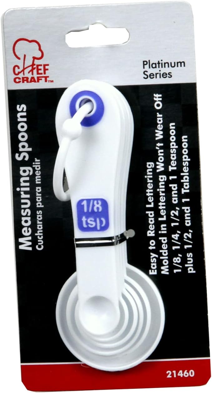 6 Piece Large Print Measuring Spoon Set