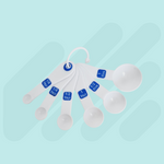 6 Piece Large Print Measuring Spoon Set