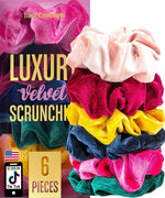 Basic Concepts Velvet Scrunchies for Hair | 6Pcs